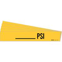 "PSI" Pipe Marker, Self-Adhesive, 2-1/4" H x 14" W, Black on Yellow Toolneeds Inc.