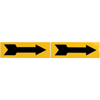 Arrow Pipe Marker, Self-Adhesive, 2-1/4" H x 7" W, Black on Yellow Toolneeds Inc.