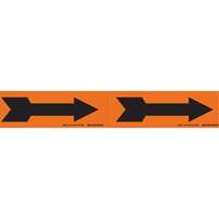 Arrow Pipe Markers, Self-Adhesive, 2-1/4" H x 7" W, Black on Orange Toolneeds Inc.