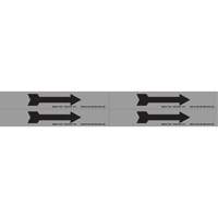 Arrow Pipe Marker, Self-Adhesive, 1-1/8" H x 7" W, Black on Aluminum Toolneeds Inc.