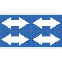Dual Direction Arrow Pipe Markers, Self-Adhesive, 1-1/8" H x 7" W, White on Blue Toolneeds Inc.