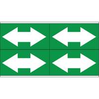 Dual Direction Arrow Pipe Markers, Self-Adhesive, 1-1/8" H x 7" W, White on Green Toolneeds Inc.