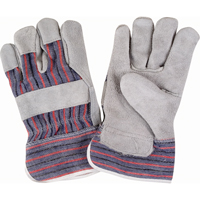 Rugged Fitters Gloves, Large, Split Cowhide Palm, Cotton Inner Lining Toolneeds Inc.