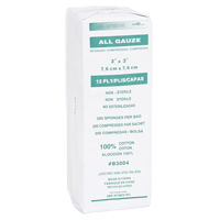 &eacute;ponges de gaze, Tampon, 3" lo x 3" la, Dispositif m&eacute;dical Classe 1 Toolneeds Inc.