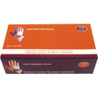 Industrial Grade Gloves, Medium, Latex, Powdered, White Toolneeds Inc.