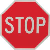 Double-Sided "Stop/Slow" Traffic Control Sign, 18" x 18", Aluminum, English Toolneeds Inc.