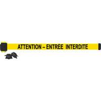 Wall Mount Barrier, Plastic, Magnetic Mount, 7', Black and Yellow Tape Toolneeds Inc.