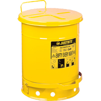 Oily Waste Cans, FM Approved/UL Listed, 14 US gal., Yellow Toolneeds Inc.