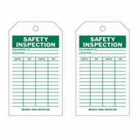 Safety Inspection Tags, Polyester, 4" W x 7" H, English Toolneeds Inc.
