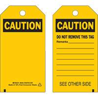 Self-Laminating Safety Tags, Polyester, 4" W x 7" H, English Toolneeds Inc.
