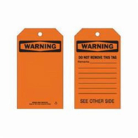 Self-Laminating Safety Tags, Polyester, 4" W x 7" H, English Toolneeds Inc.