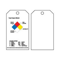 Right-To-Know Tags, Polyester, 3" W x 5-3/4" H, English Toolneeds Inc.