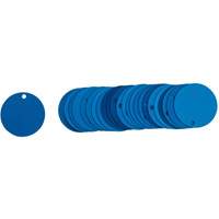 &eacute;tiquettes rondes vierges pour vannes, Aluminium, 2" dia. Toolneeds Inc.