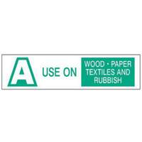 "A Use on Wood Paper Textiles and Rubbish" Labels, 6" L x 1-1/2" W, Green on White Toolneeds Inc.