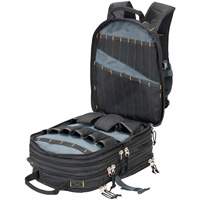 Sacs &agrave; dos pour outils &agrave; 75 pochettes, 13" lo x 17-1/2" la, Noir, Nylon Toolneeds Inc.
