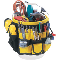 Tool Bucket Organizer, 6" L x 11" W x 12" H, Nylon, Black/Yellow Toolneeds Inc.