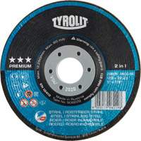 Rondeller Depressed Centre Grinding Wheel, 4-1/2", 36 Grit, 7/8", 13300 RPM, Type 29 Toolneeds Inc.