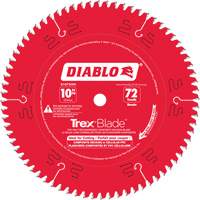 Lame de scie &agrave; d&eacute;couper Trex Blade, 10", 72 dents, Pour Plastique/Plastique Toolneeds Inc.