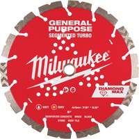 Diamond Max Segmented Turbo Saw Blade, 9", Metal/Stone/Concrete/Ductile Iron/Cement/Non-Ferrous/Brick/Fibre Cement/Tile/Asphalt Use Toolneeds Inc.