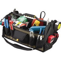 Sacs &agrave; outils souples &agrave; dessus ouvert de 20", Polyester, 27 pochettes, Noir Toolneeds Inc.