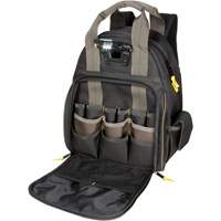 Sacs &agrave; dos pour outils Techgear &agrave; 53 pochettes, 16" lo x 13-1/4" la, Noir, Polyester Toolneeds Inc.