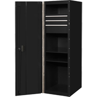 RX Series Side Cabinet, 3 Drawers, 19" W x 25" D x 61" H, Black Toolneeds Inc.