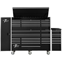 RX Series Side Cabinet, 3 Drawers, 19" W x 25" D x 61" H, Black Toolneeds Inc.