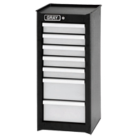 Side Rider Cabinet, 7 Drawers, 14-3/4" W x 18" D x 33.34" H, Black Toolneeds Inc.