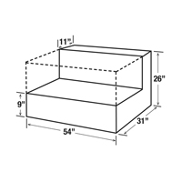 R&eacute;servoir de transfert pour carburant en acier, Acier, Capacit&eacute; 50 gal., Blanc Toolneeds Inc.