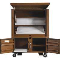 Field Office Jobsite Box, 33" W x 63" D x 80" H, Steel, Red Toolneeds Inc.