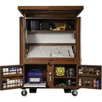 Field Office Jobsite Box, 33" W x 63" D x 80" H, Steel, Red Toolneeds Inc.