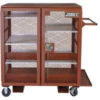 Mobile Mesh Cabinet, Steel, 37 Cubic Feet, Red Toolneeds Inc.