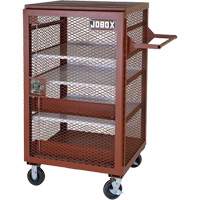 Mobile Mesh Cabinet, Steel, 22 Cubic Feet, Red Toolneeds Inc.