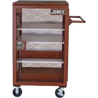 Mobile Mesh Cabinet, Steel, 22 Cubic Feet, Red Toolneeds Inc.
