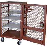 Mobile Mesh Cabinet, Steel, 22 Cubic Feet, Red Toolneeds Inc.