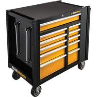 Powered Tool Cart, 11 Drawers, 42-1/2" W x 24-7/16" D x 41" H, Black/Orange Toolneeds Inc.
