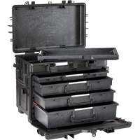 Military Mobile Tool Chest With Drawers, 4 Drawers, 22-4/5" W x 15" D x 18" H, Black Toolneeds Inc.