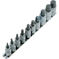 HSW3812-10M Metric Bit Socket Set, Hex, 1/2"/3/8" Drive, 10 Pcs Toolneeds Inc.