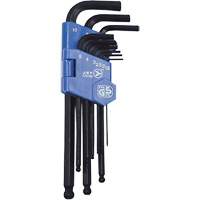 JBHK-9M Ball Nose Hex Key Set, 9 Pcs., Metric Toolneeds Inc.