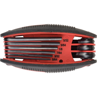 Folding Hex Key Set, 9 Pcs., Imperial Toolneeds Inc.
