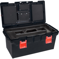 Plastic Tool Box, 22" W x 11" D x 10-1/2" H, Black Toolneeds Inc.