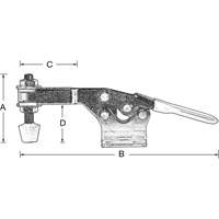 Brides de fixation horizontale, Force de serrage 200 lb, Horizontal Toolneeds Inc.