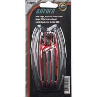 Jeu de cl&eacute;s hexagonales &agrave; bout sph&eacute;riques repliables, 9 mcx, Imp&eacute;rial Toolneeds Inc.