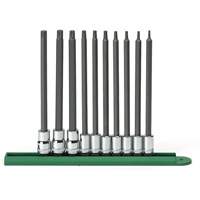 Long Bit Socket Set, Torx&reg;, 1/4"/3/8" Drive, 10 Pcs Toolneeds Inc.