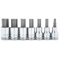 Metric Bit Socket Set, Hex, 1/2" Drive, 7 Pcs Toolneeds Inc.