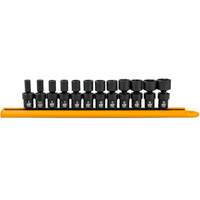 12-Piece 1/4" Drive 6 Point Universal impact Metric Flex Socket Set Toolneeds Inc.
