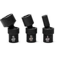 12-Piece 1/4" Drive 6 Point Universal impact Metric Flex Socket Set Toolneeds Inc.