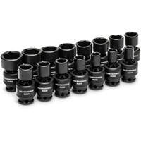 15-Piece 3/8" Drive 6 Point Universal Impact Metric Flex Socket Set Toolneeds Inc.