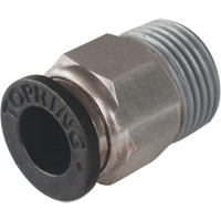 Maxfit Male Threaded Straight Connector Fitting, 1/4" Dia, Polymer Toolneeds Inc.
