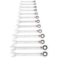 72-Tooth 12 Point Reversible Ratcheting SAE Wrench Set, Combination, 13 Pieces, Imperial Toolneeds Inc.